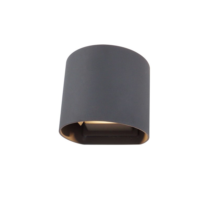 Up & Down Wall Light Round Adjustable Beams Anthracite - Click Image to Close